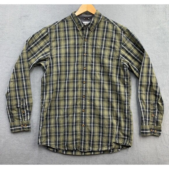 Carhartt  Button Down Shirt Men's Size Large Plaid Green Relaxed Fit Long Sleeve - Picture 1 of 16